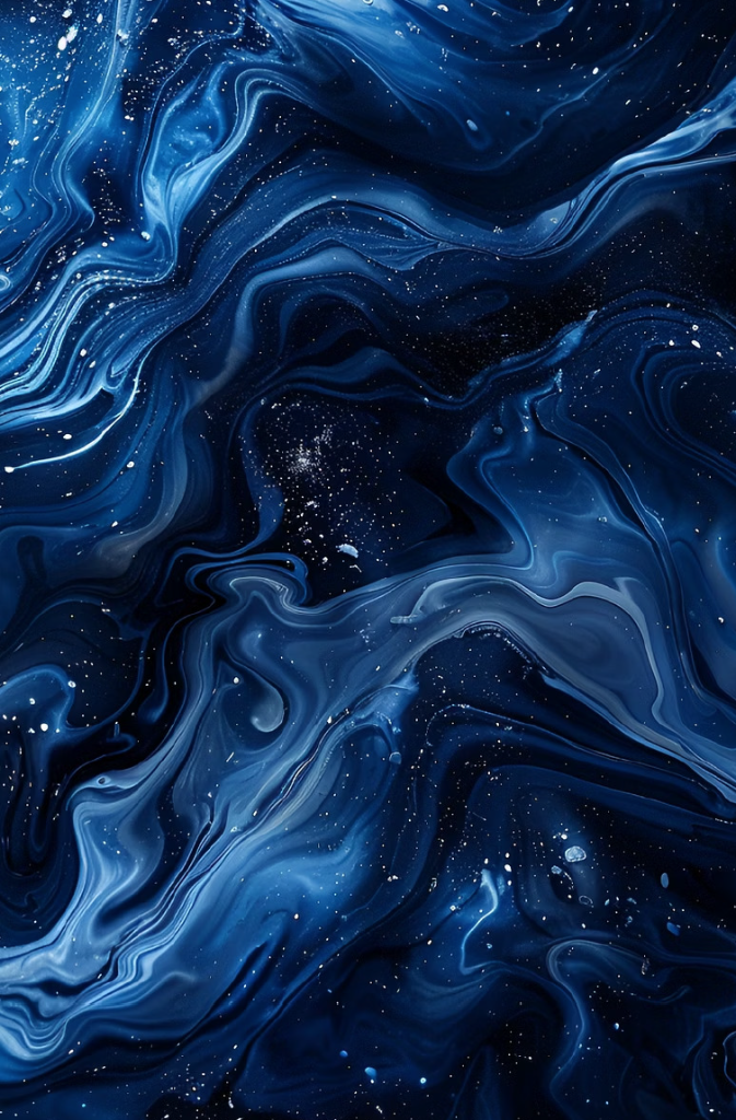 Abstract blue fluid art representing innovation